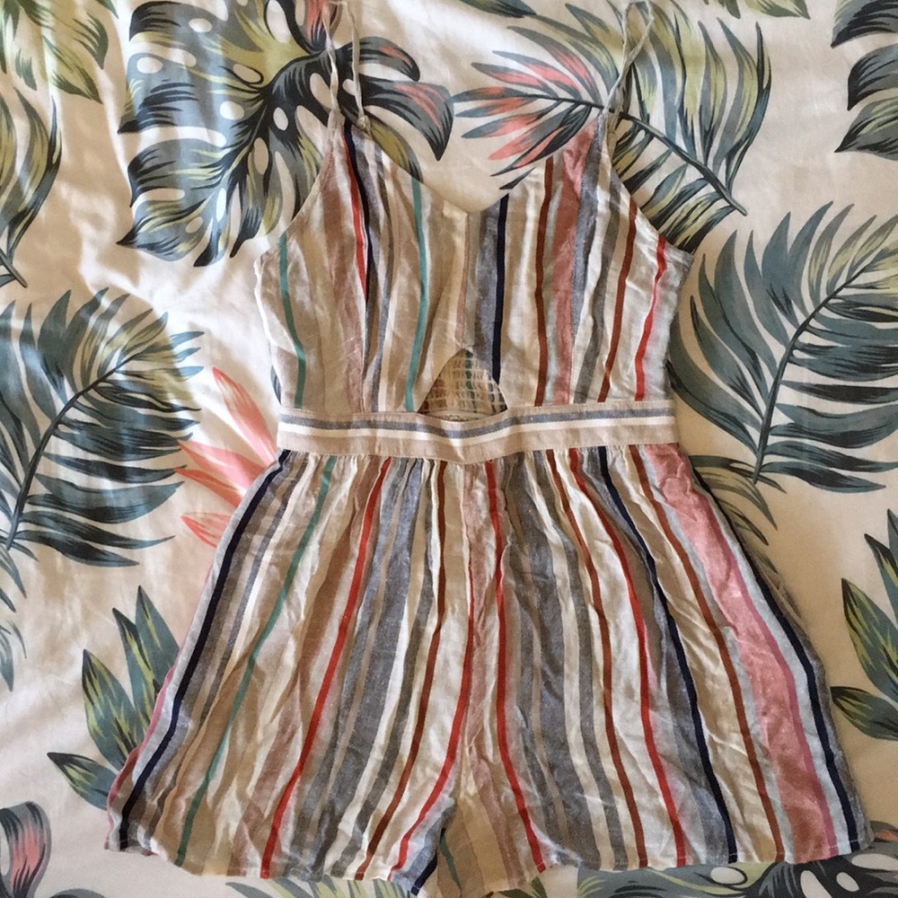 Stripe Spaghetti Romper